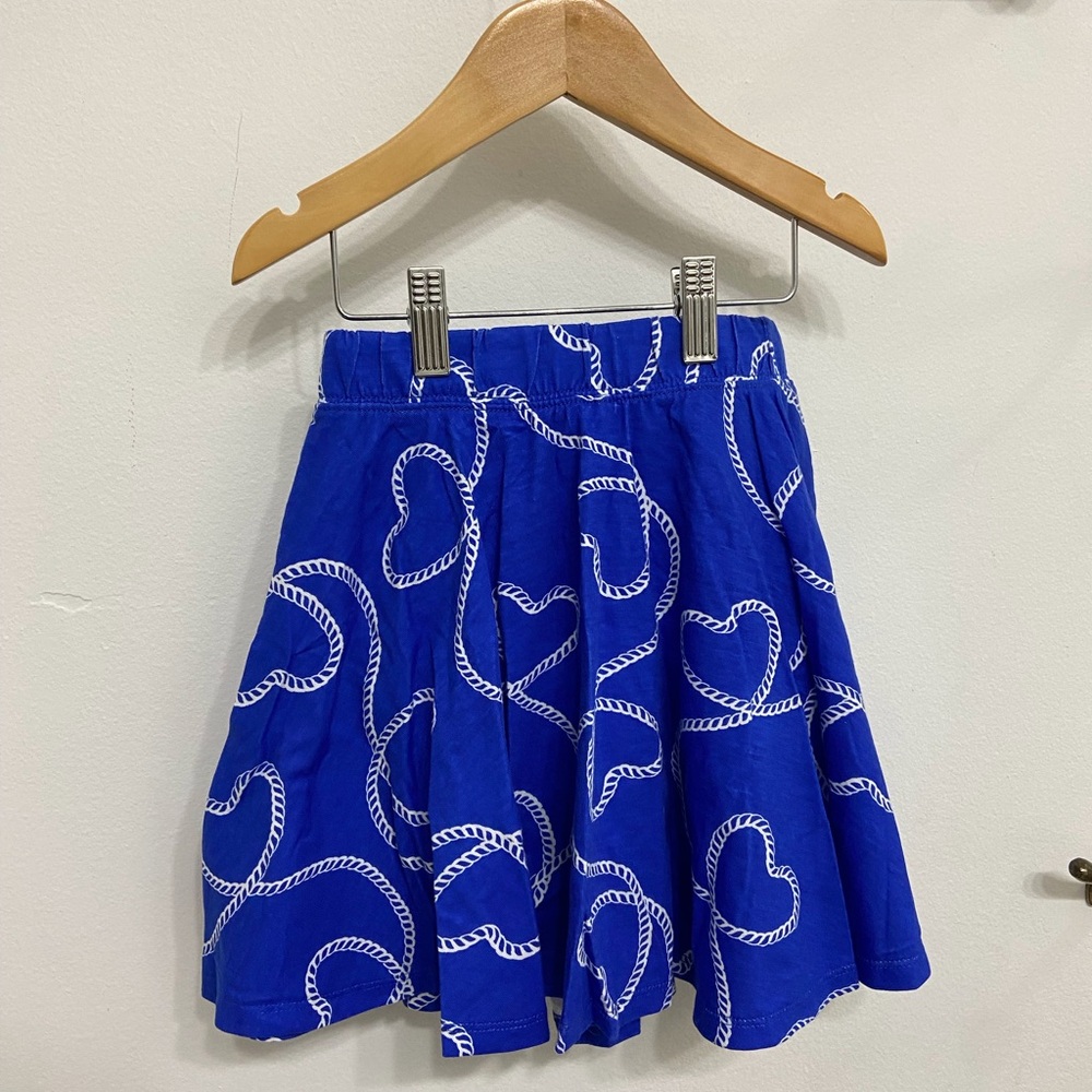 GAP Girls Blue Heart Rope Patterned Skort